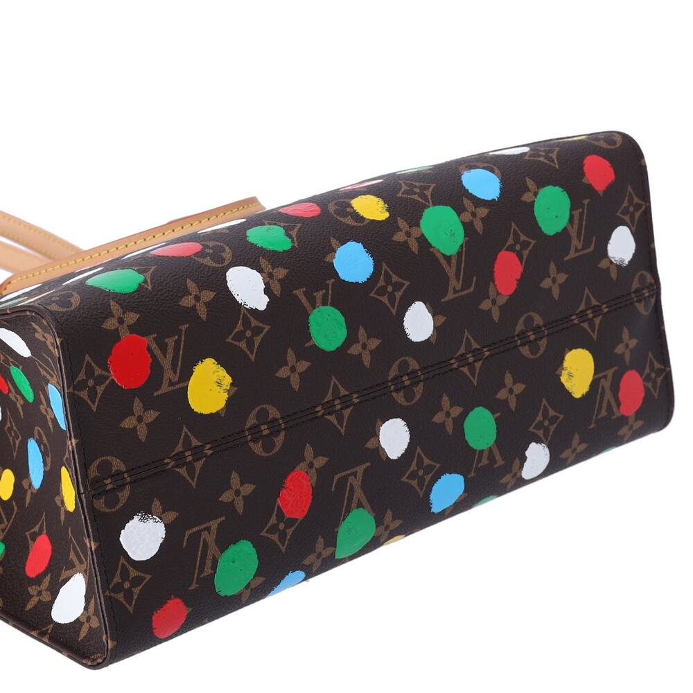 Louis Vuitton x Yayoi Kusama Onthego MM Tote Brown Monogram Polka Dots - Picture 7 of 8